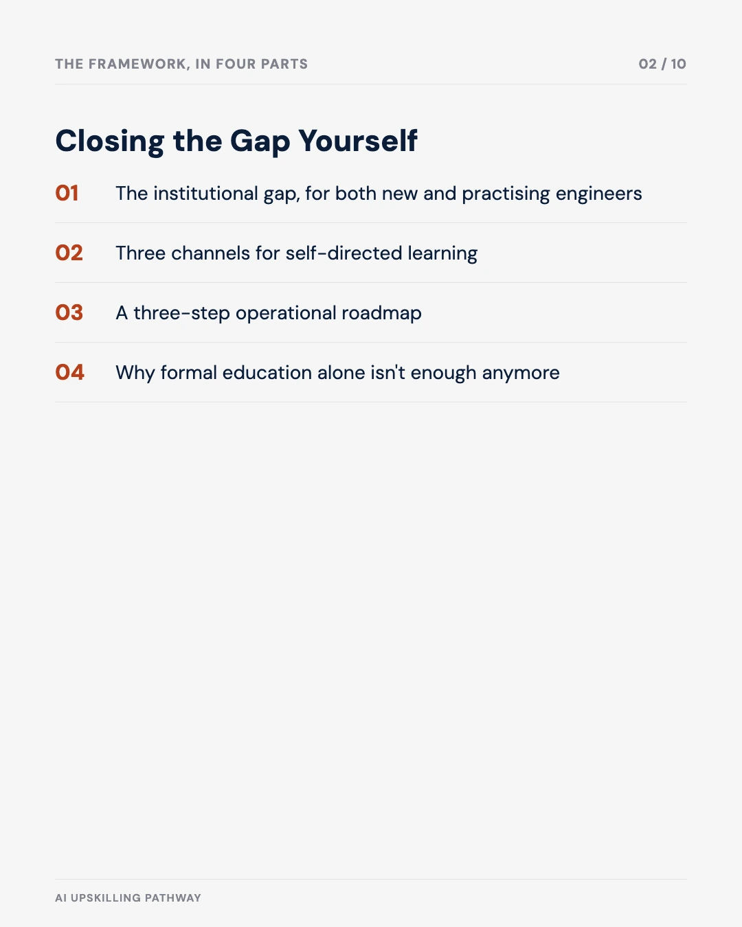 Carousel slide 2: agenda, Closing the Gap Yourself