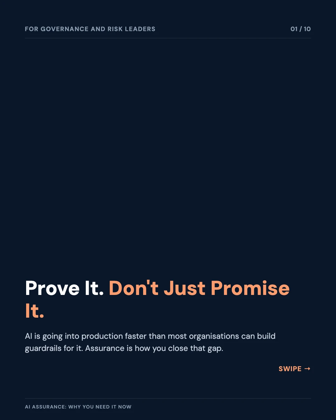 Carousel slide 1: cover, prove it, don't just promise it