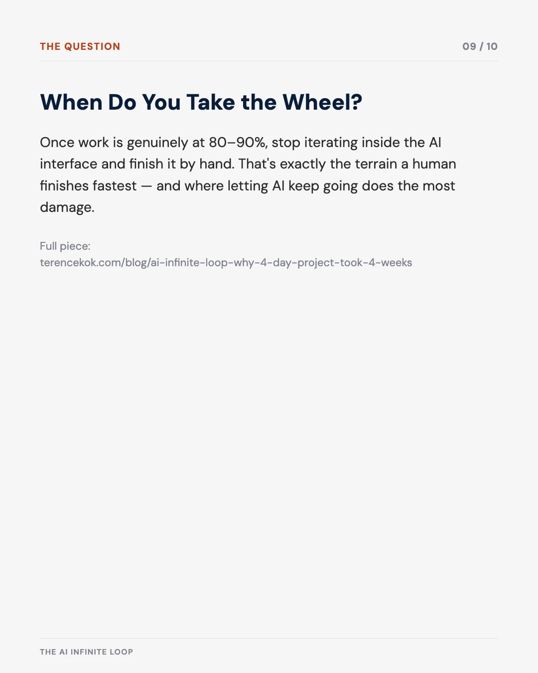 Carousel slide 9: when do you take the wheel