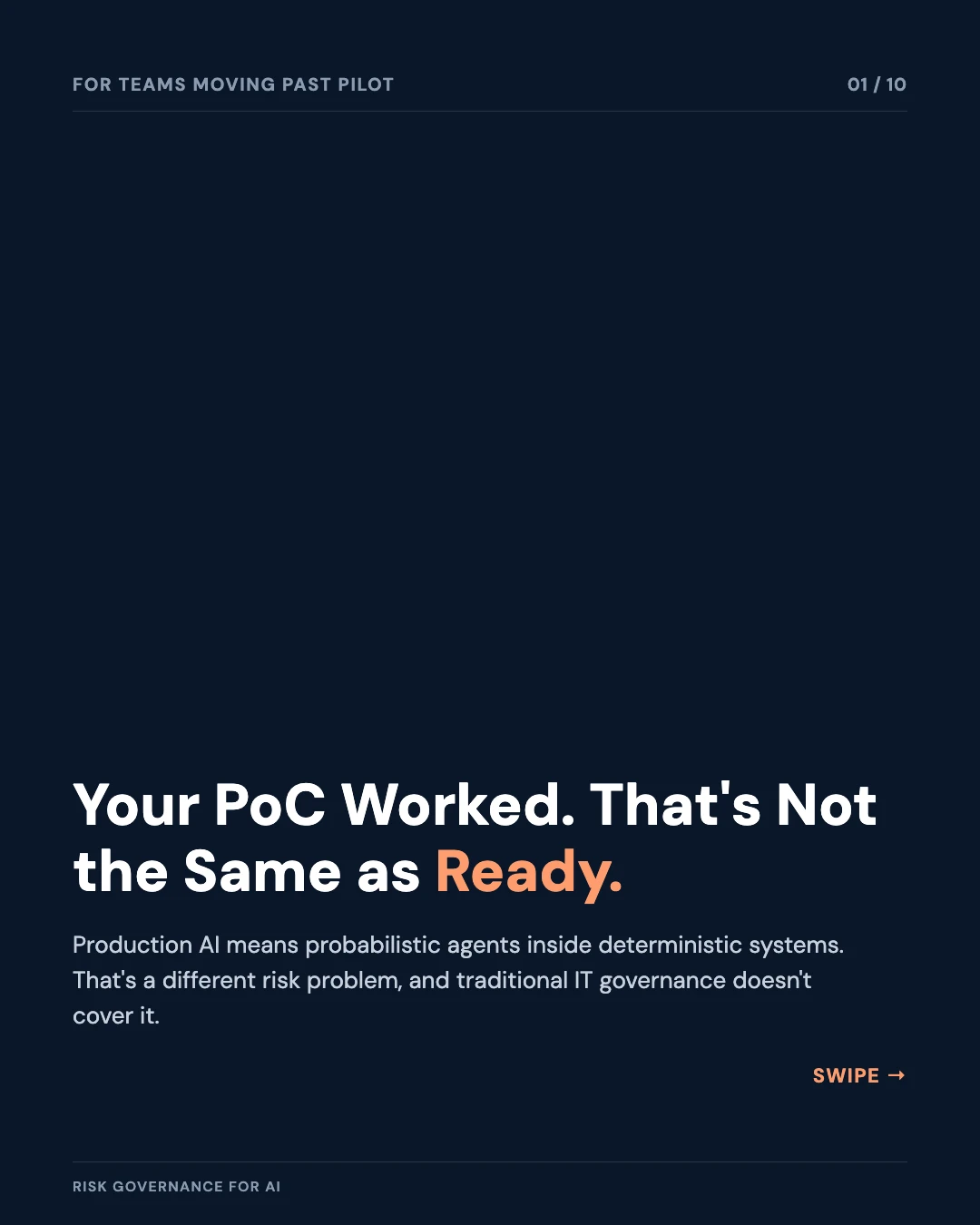 Carousel slide 1: your PoC worked, that's not the same as ready for production