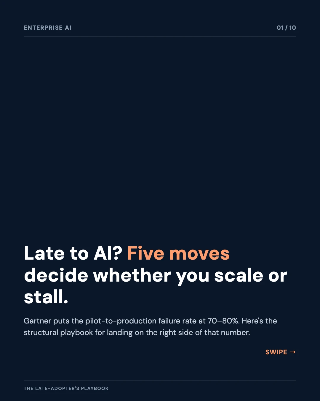 Carousel slide 1: cover, five moves that decide whether you scale or stall