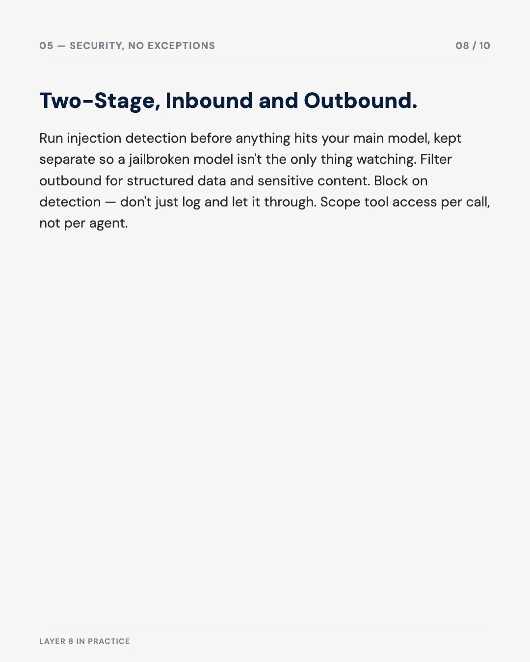 Carousel slide 8: Two-Stage, Inbound and Outbound security