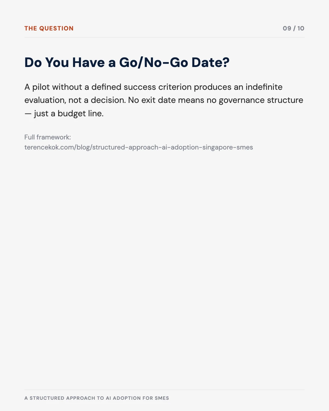 Carousel slide 9: do you have a go/no-go date