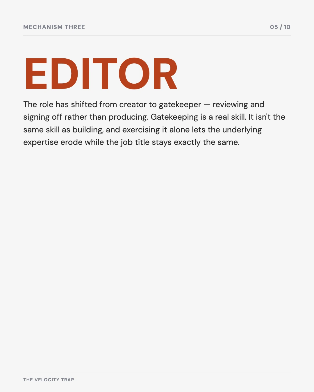 Carousel slide 5: Editor, the rise of the editor class