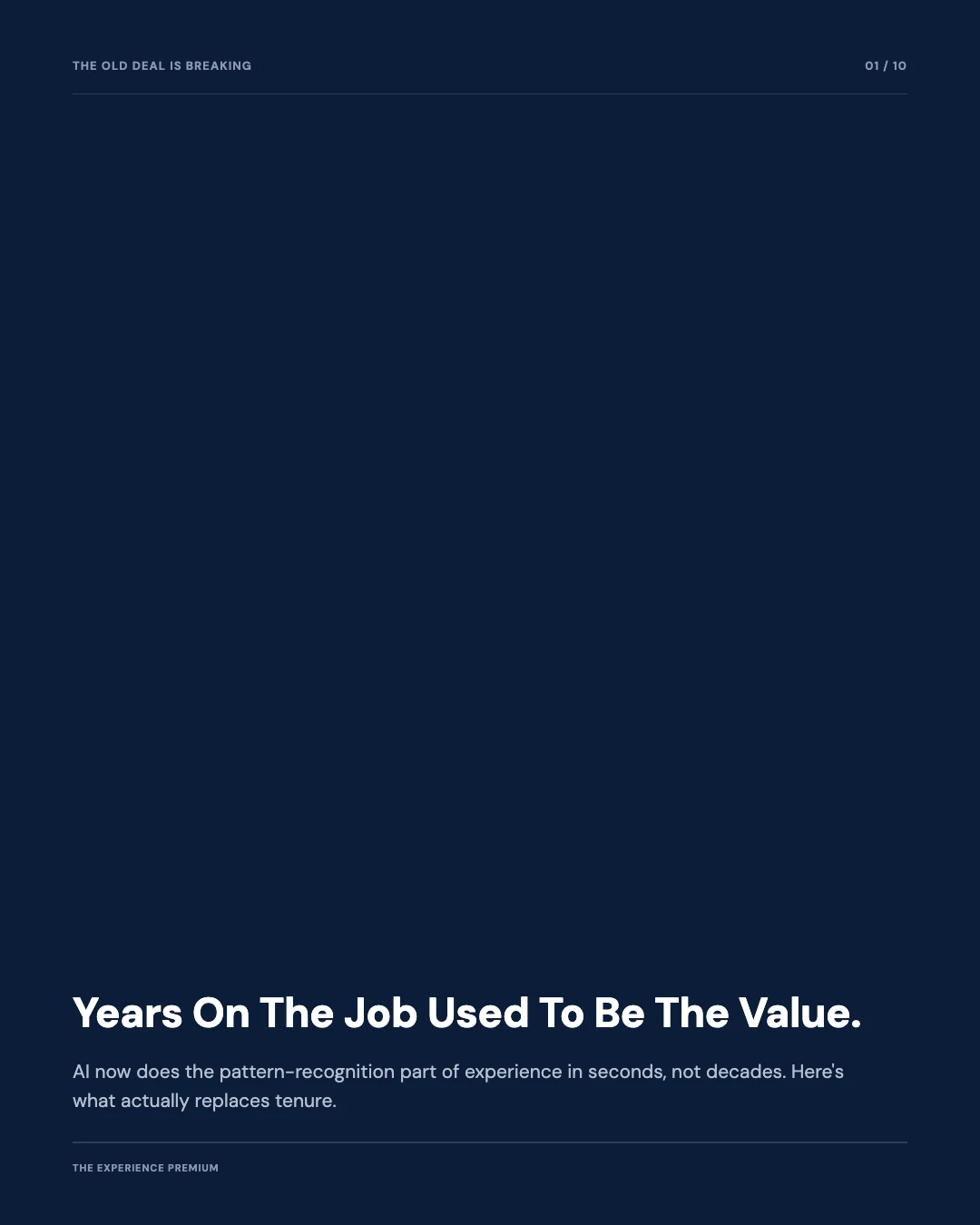 Carousel slide 1: cover, Years On The Job Used To Be The Value